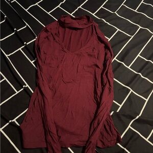 Society Deep Red Long Sleeve Top